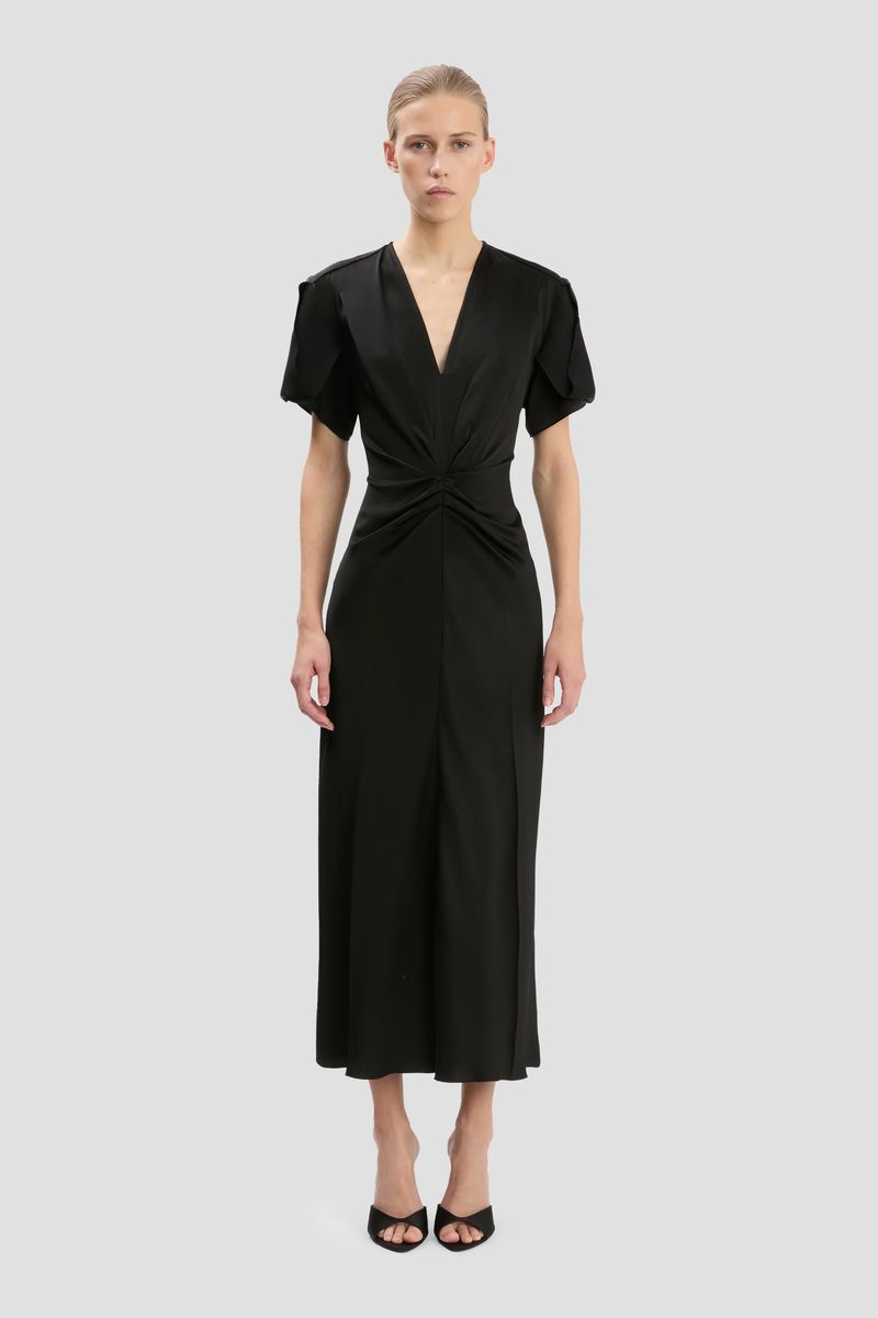 Elegantes Midikleid mit Drehdetail