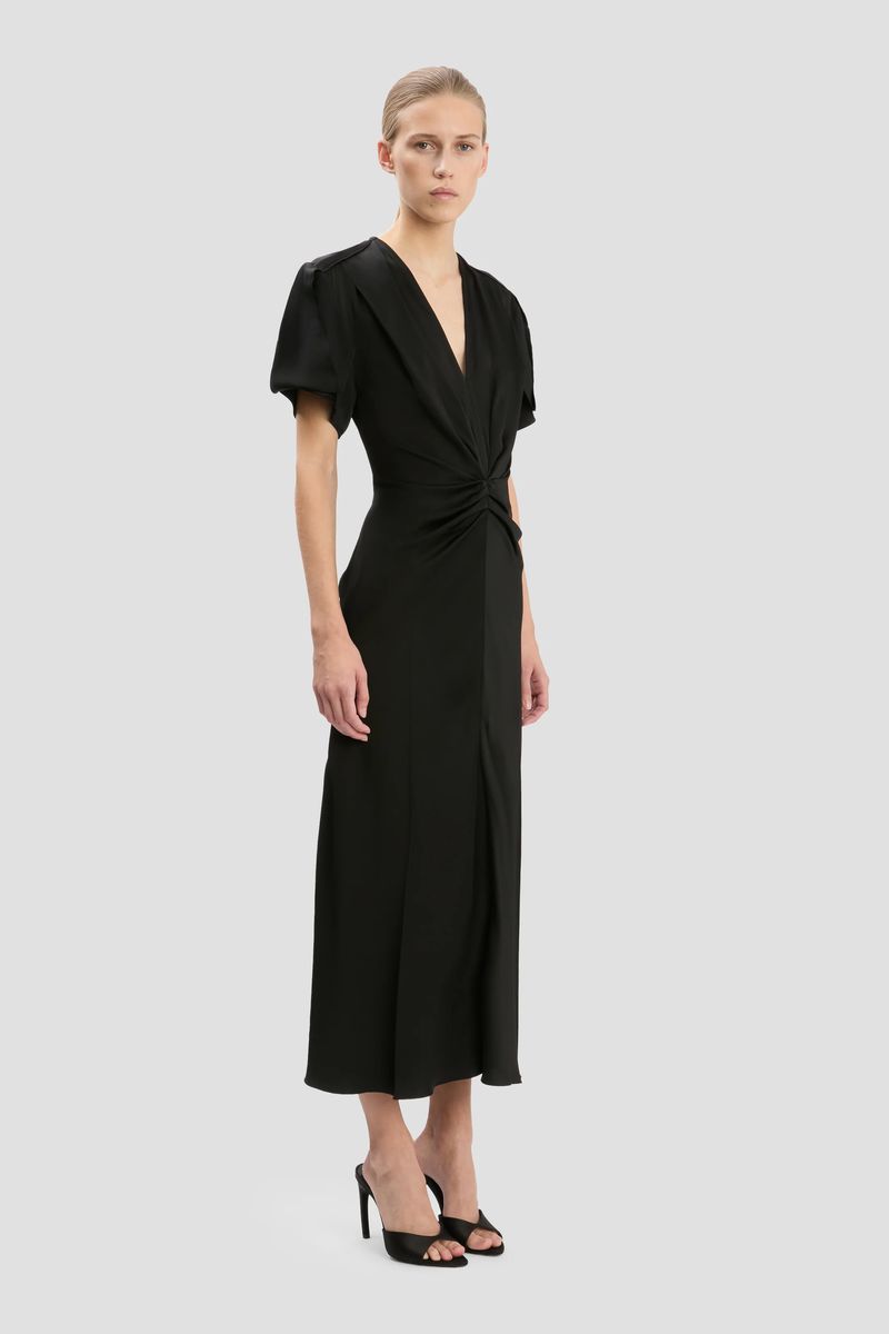 Elegantes Midikleid mit Drehdetail