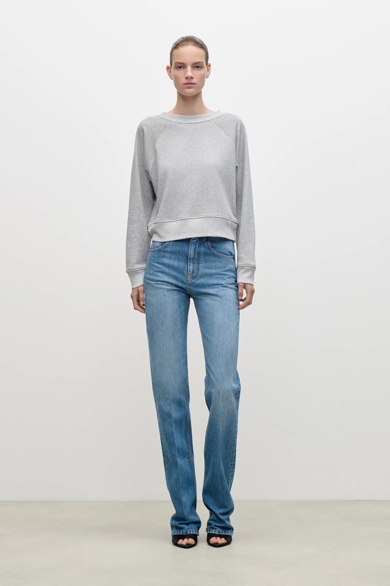 Hochwertiges Raglan-Sweatshirt in Kurzform