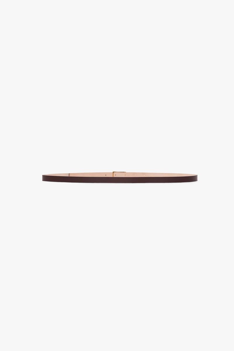 Minimalistischer bordeauxroter Ledergürtel