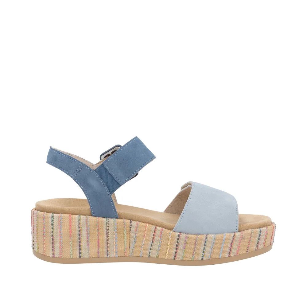 remonte® Sandaletten, Nubukleder, für Damen, blau, 36