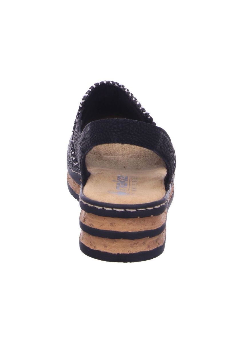 Gewebte Slingback Sandale mit offenem Zeh und Keilabsatz