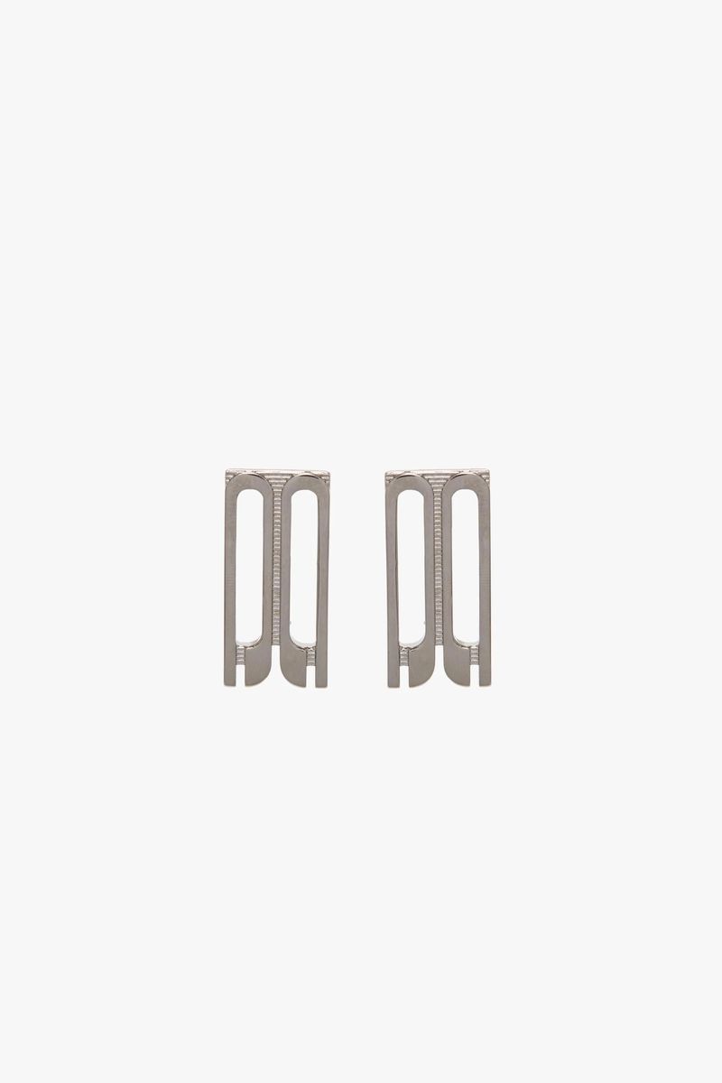 Minimalistische geometrische silberne Ohrstecker