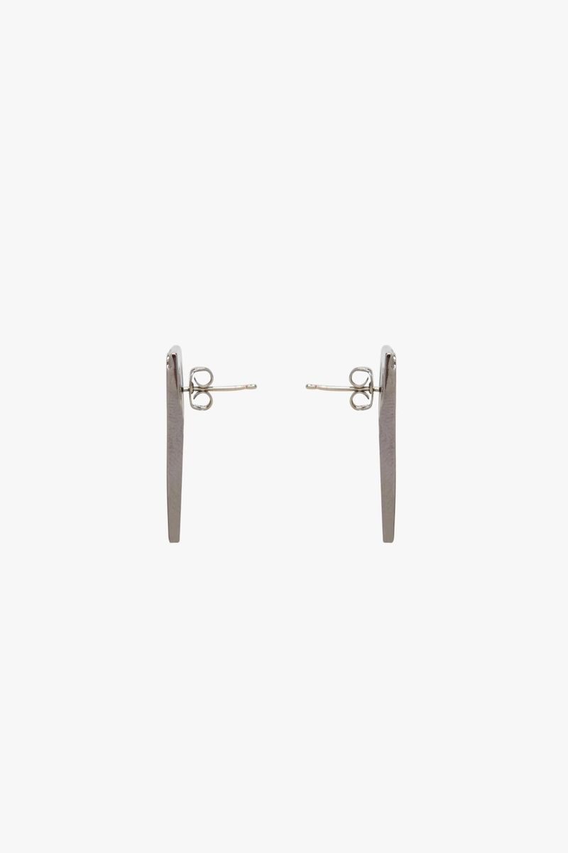 Minimalistische geometrische silberne Ohrstecker