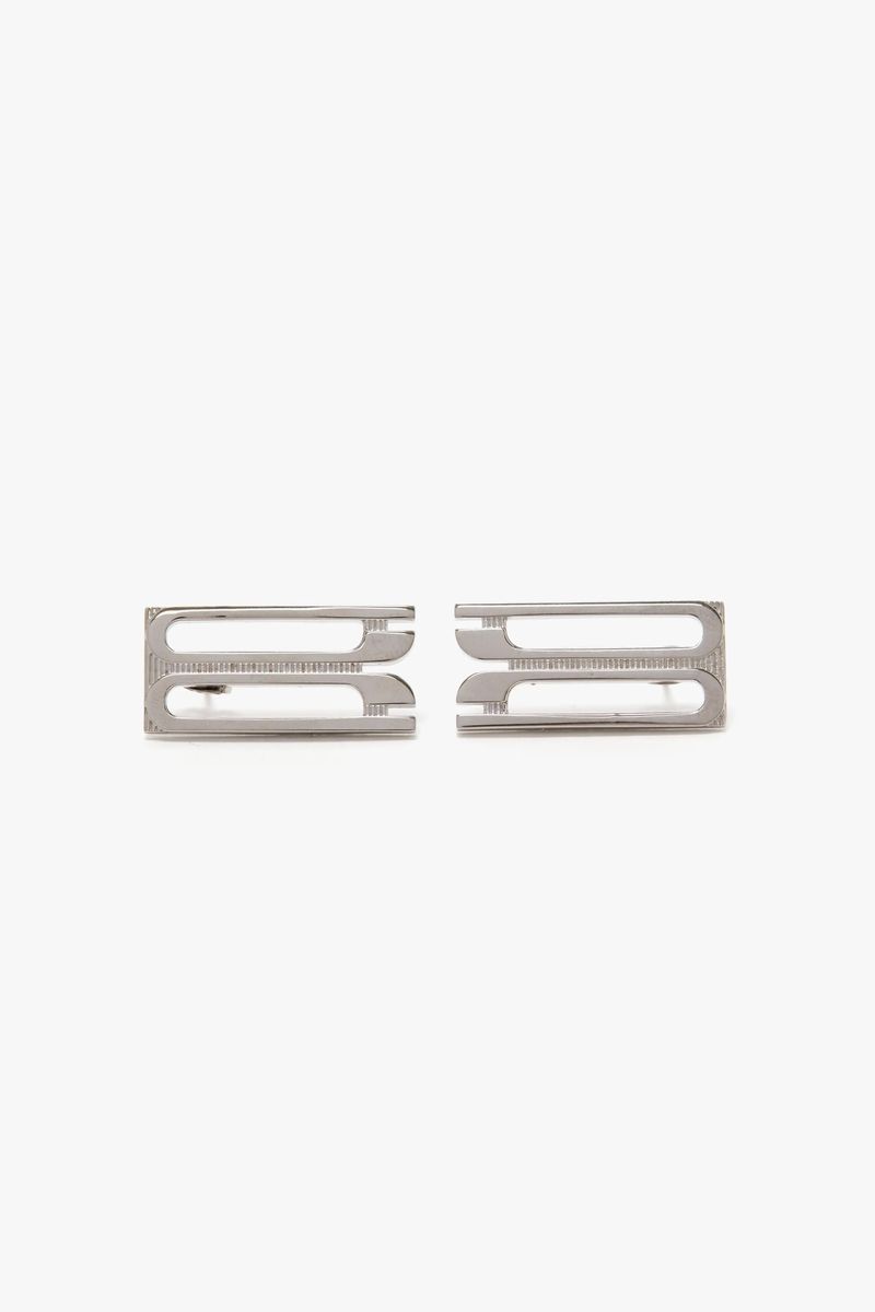 Minimalistische geometrische silberne Ohrstecker
