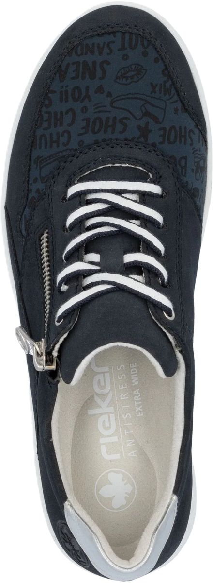 Schnürsneaker mit Reißverschluss-Detail