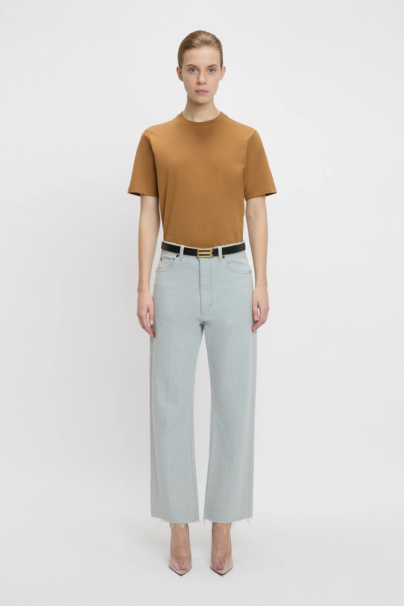 Basic T-Shirt aus Jersey mit entspannter Passform