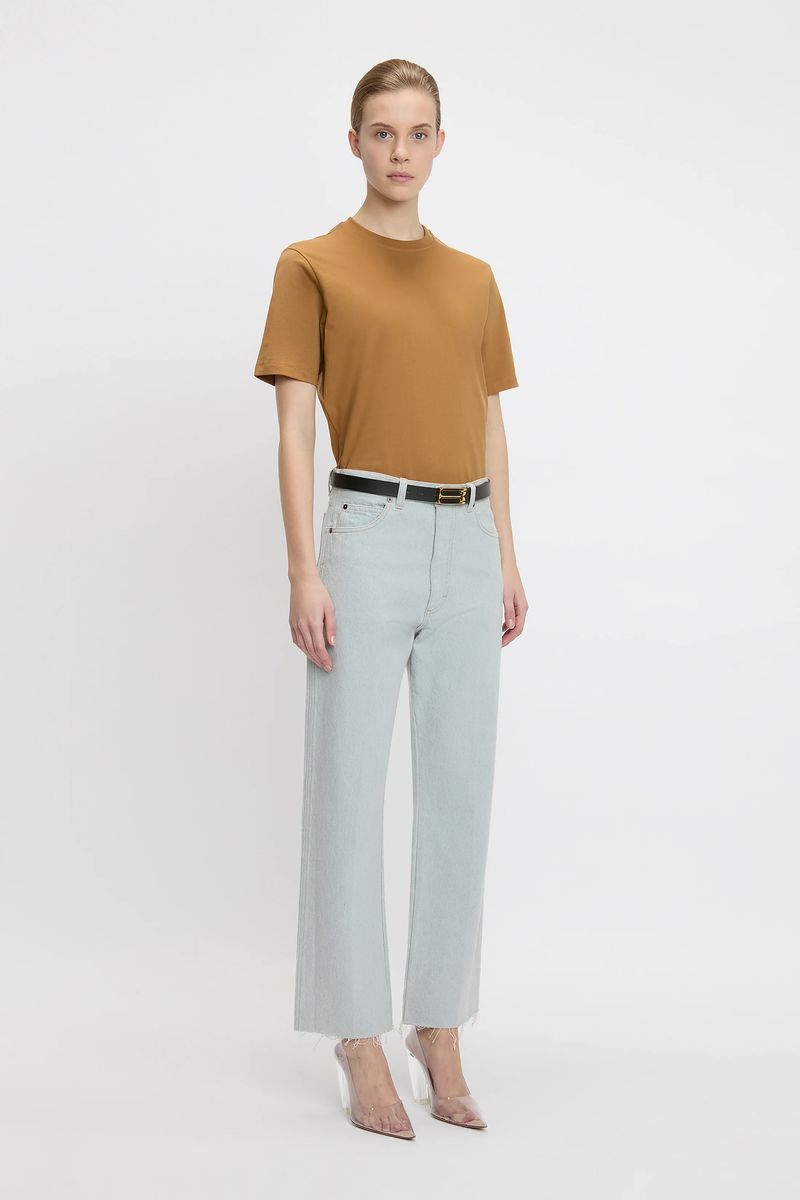 Basic T-Shirt aus Jersey mit entspannter Passform
