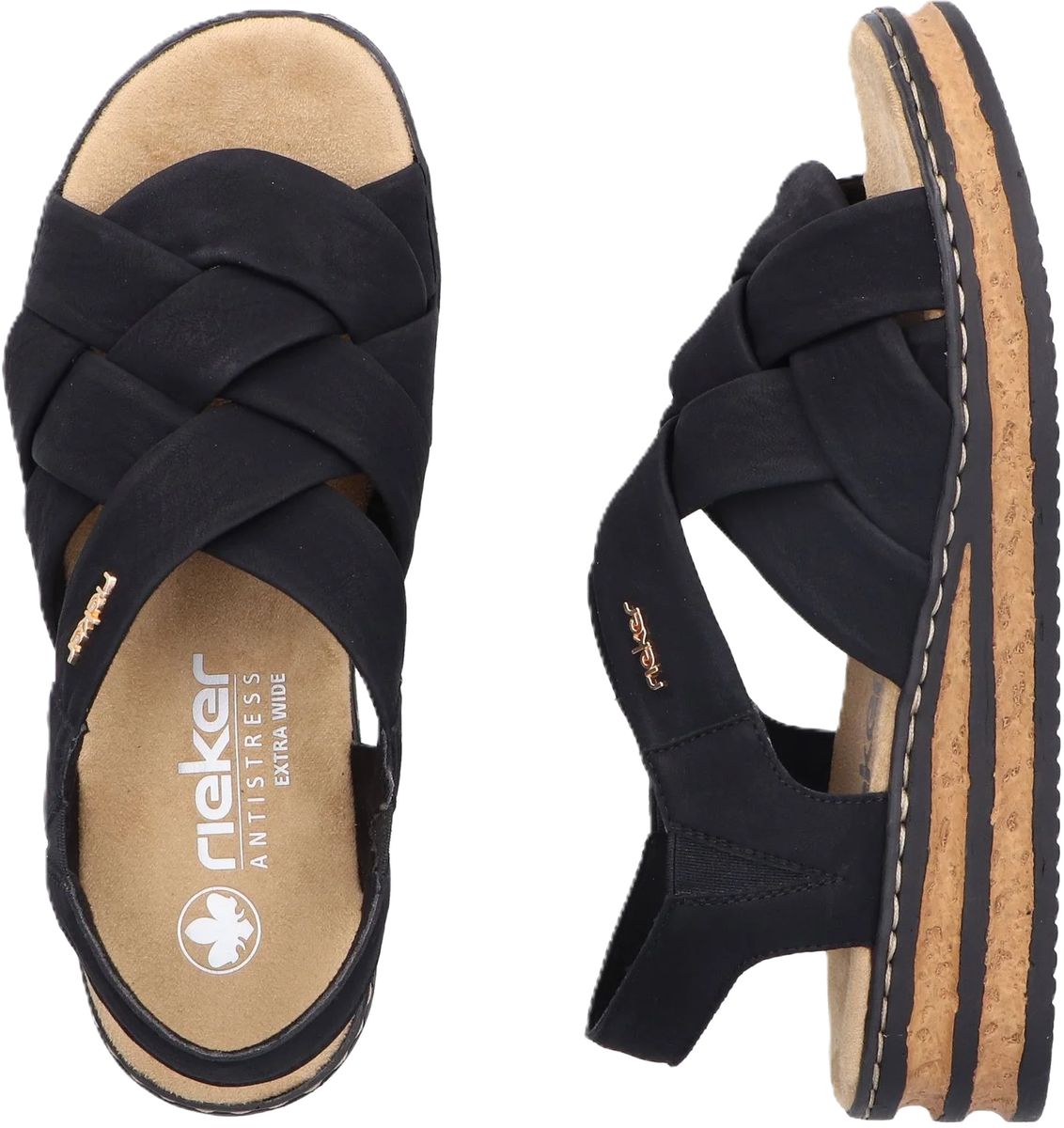 Keilsandalette mit gewebten Riemchen