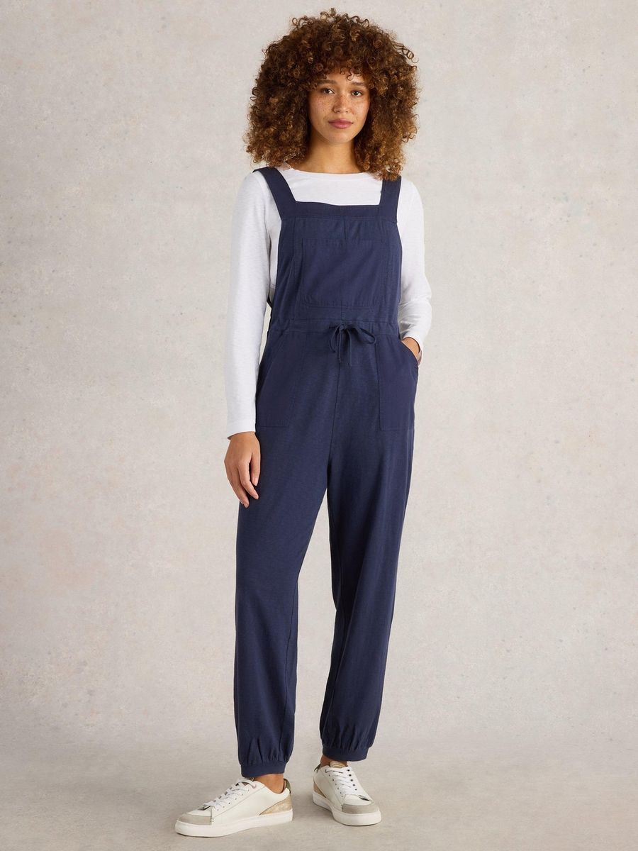 Jersey-Strick-Overall mit Tunnelzug in der Taille
