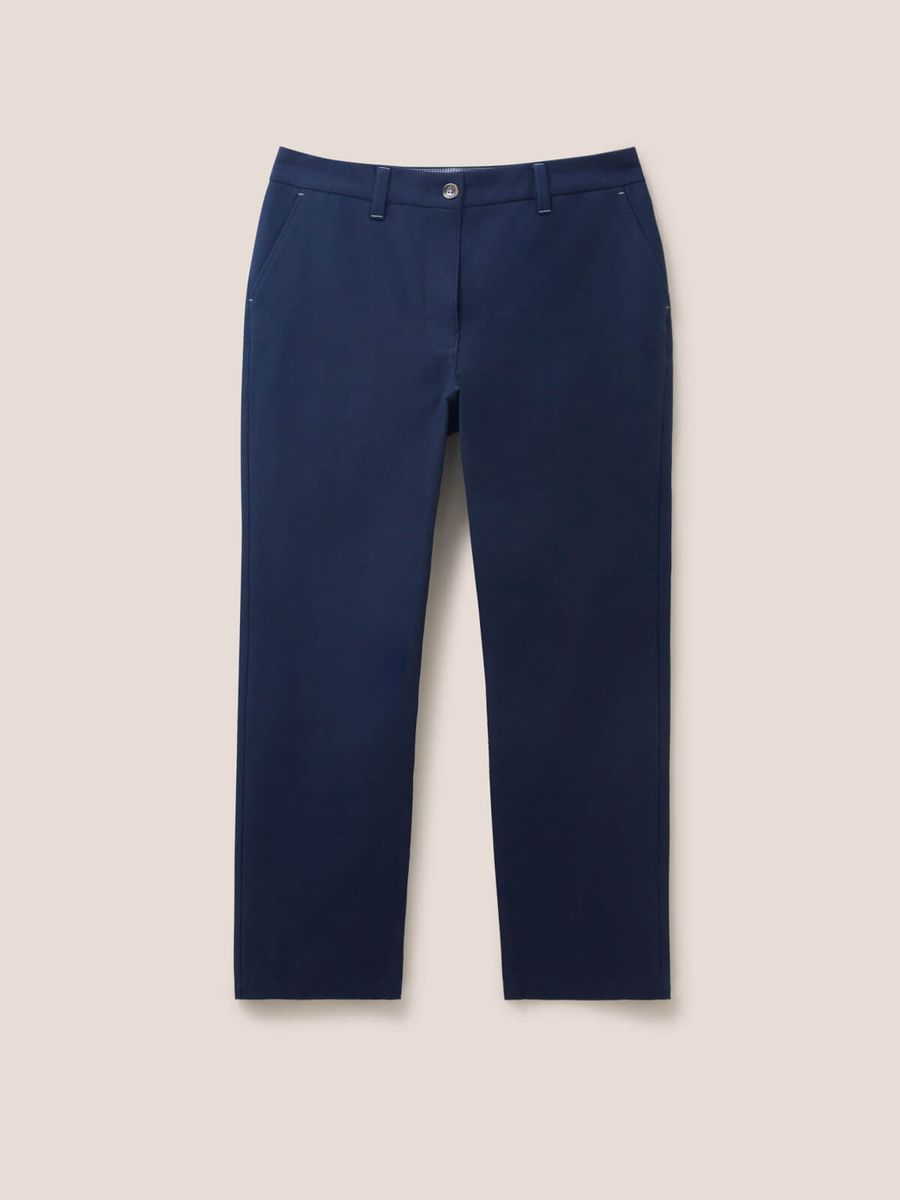 Klassische Marineblaue Stretchhose