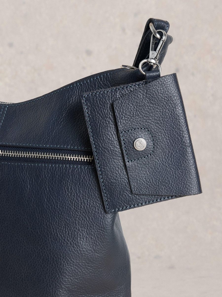 Leder Umhängetasche mit Tasche