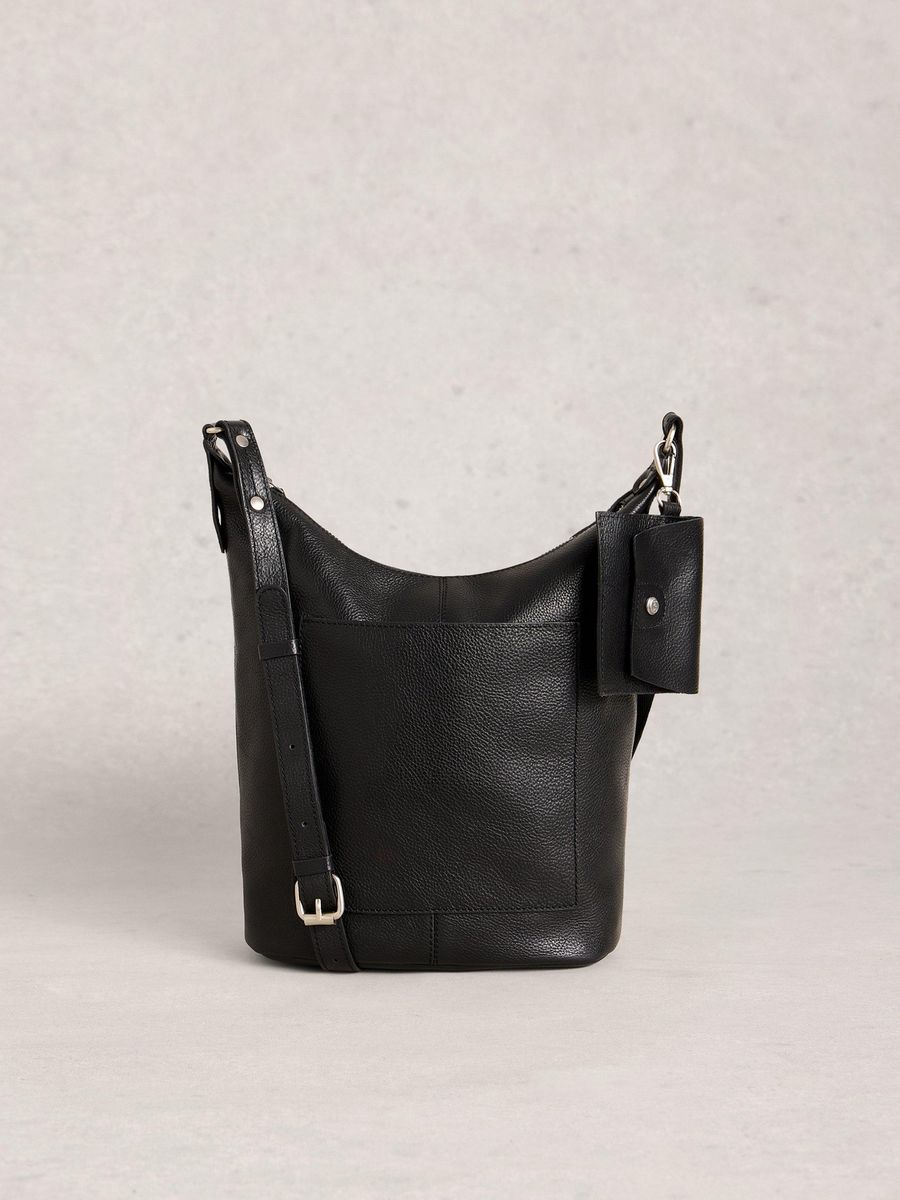 Leder Umhängetasche mit Tasche