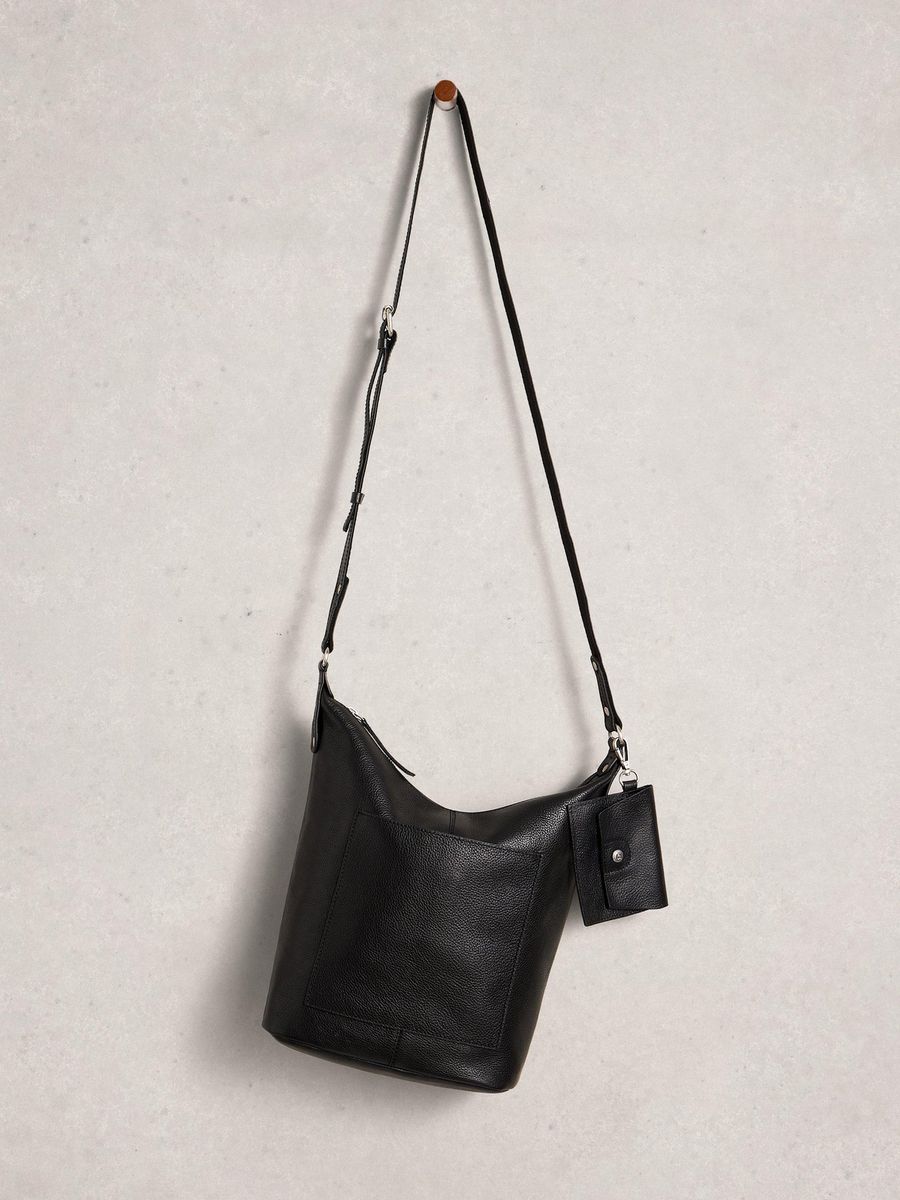Leder Umhängetasche mit Tasche