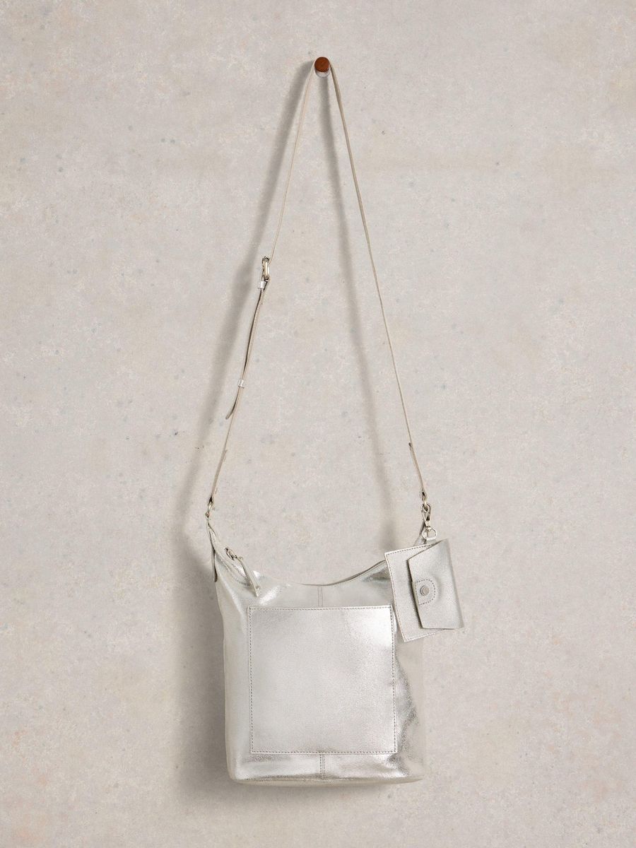 Leder Umhängetasche mit Tasche