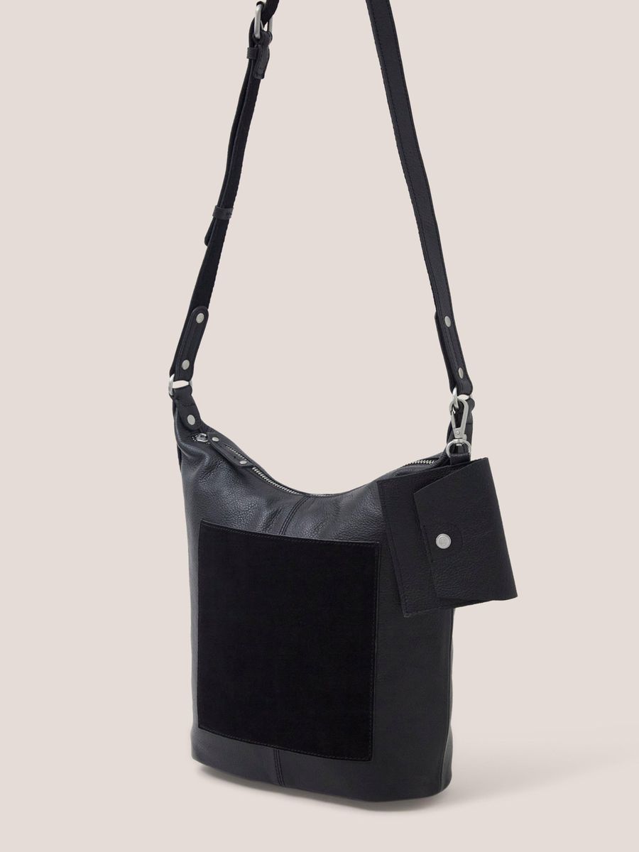 Leder Umhängetasche mit Tasche
