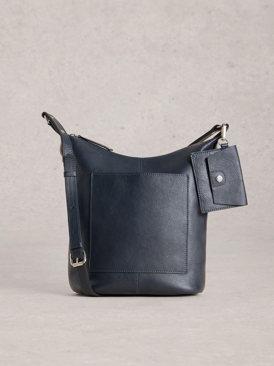 Leder Umhängetasche mit Tasche