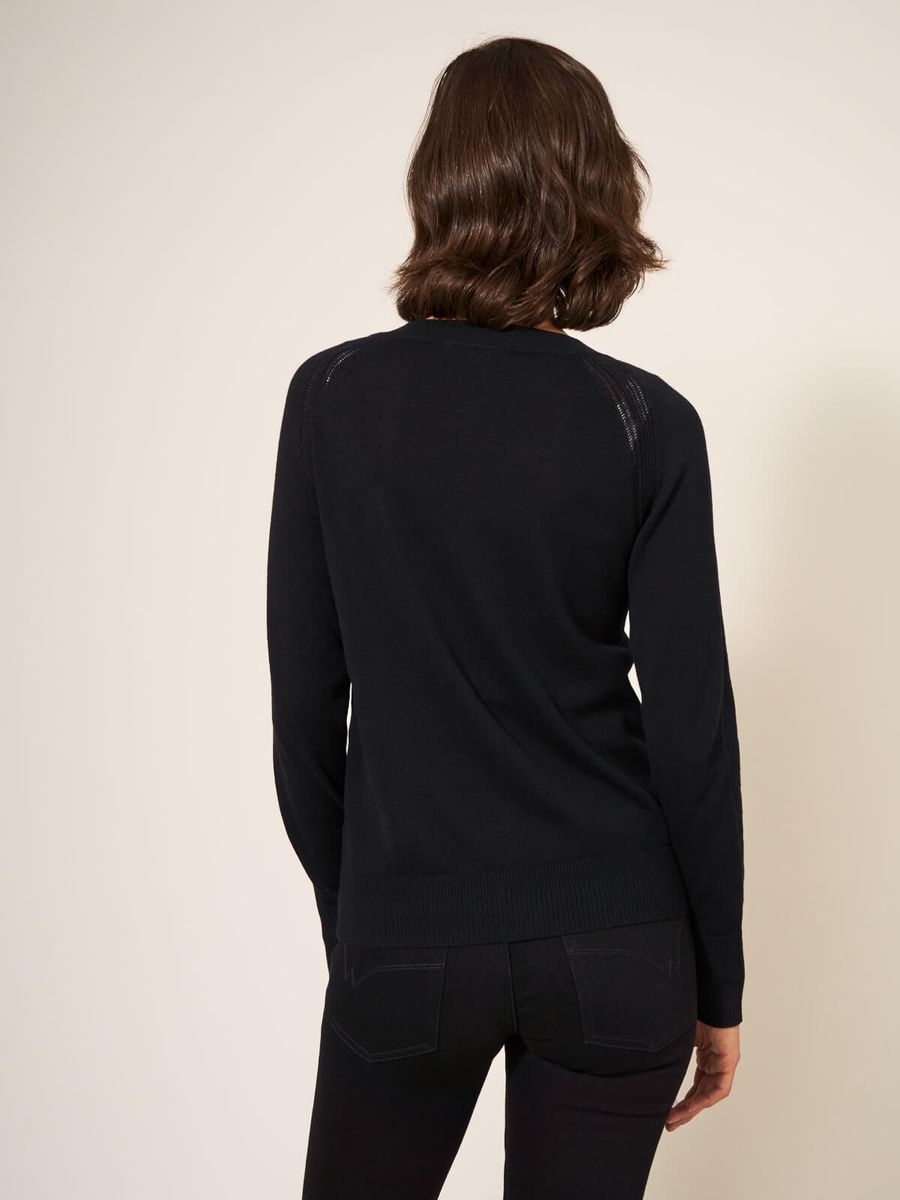 Feine Strickjacke mit Knopfleiste