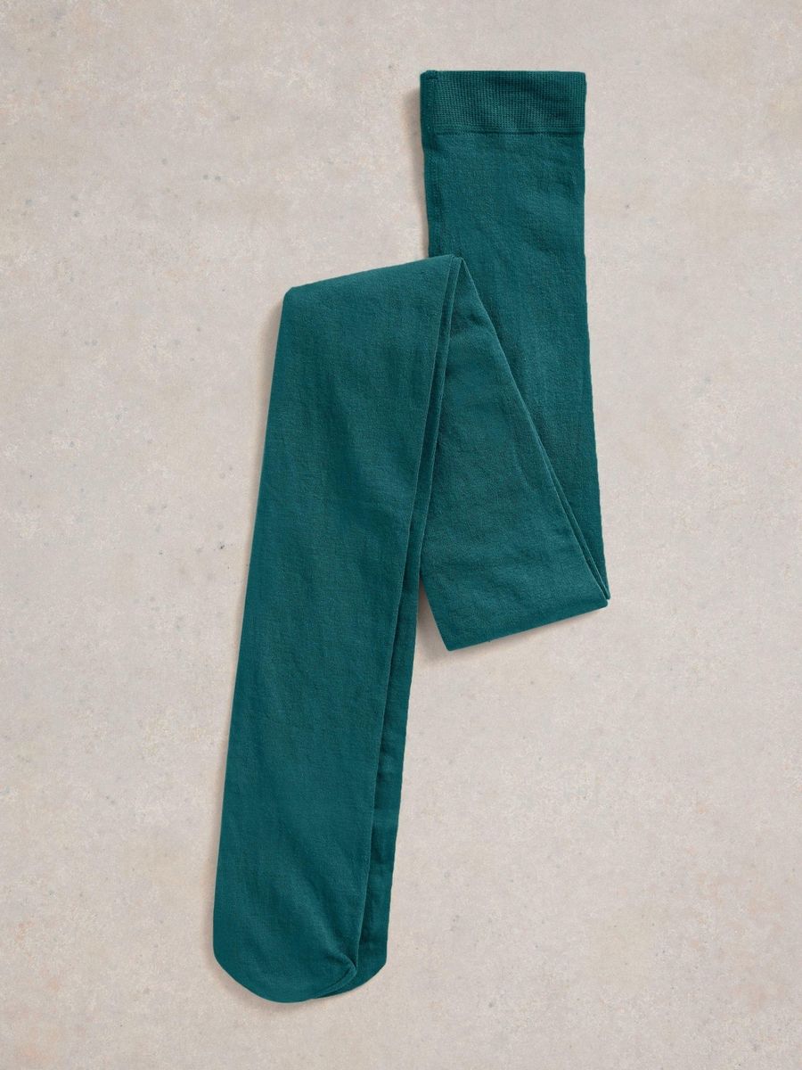 Einfarbige Strumpfhose aus Baumwollmischung