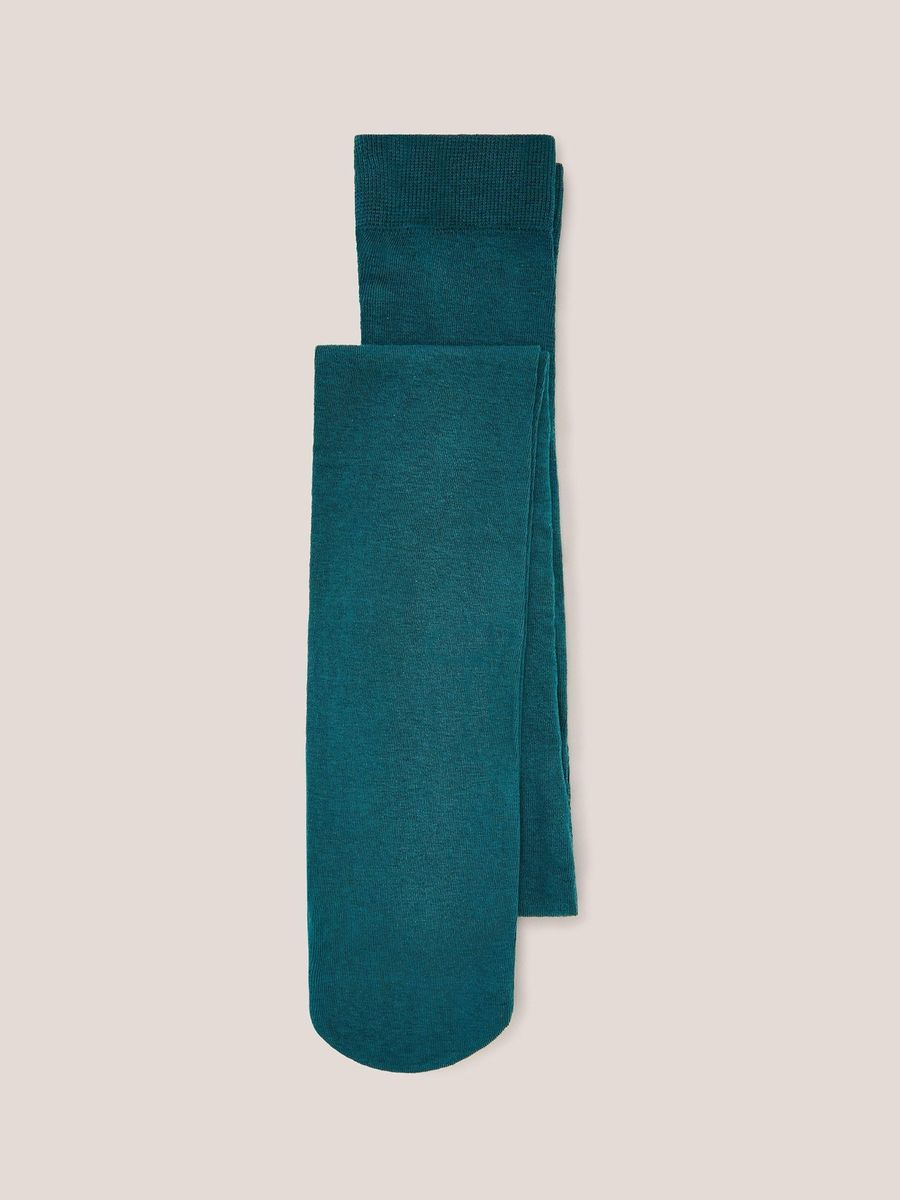 Einfarbige Strumpfhose aus Baumwollmischung