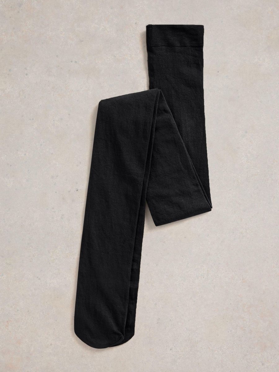 Einfarbige Strumpfhose aus Baumwollmischung