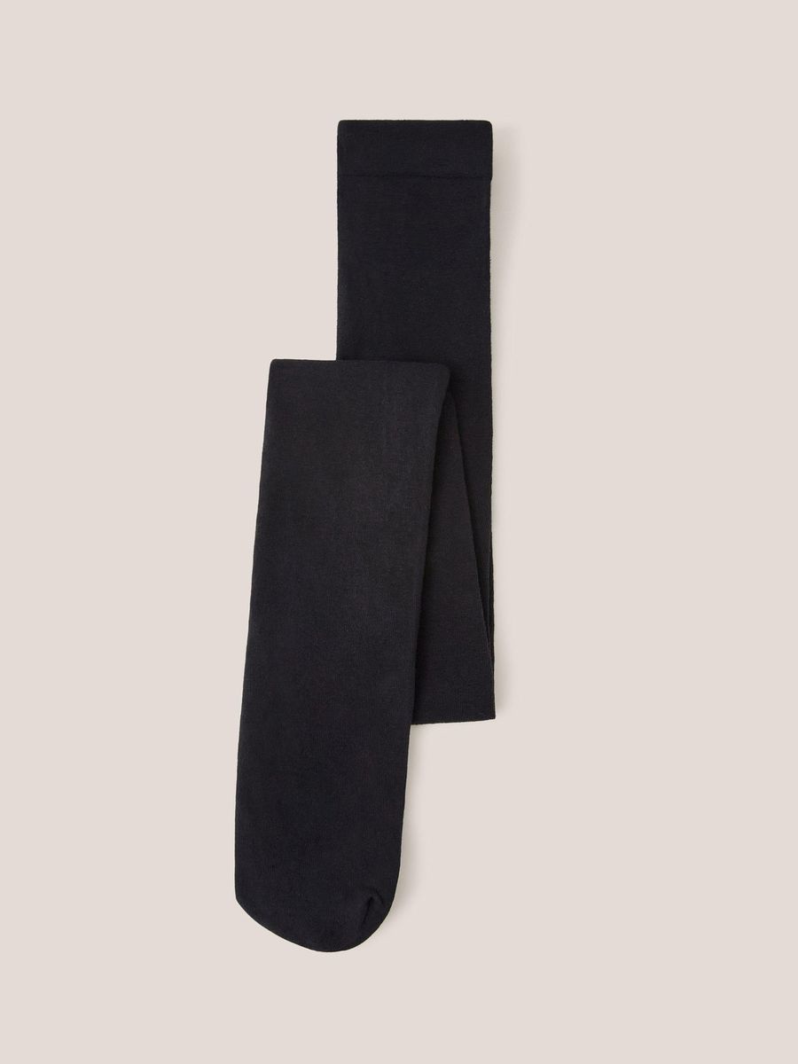 Einfarbige Strumpfhose aus Baumwollmischung