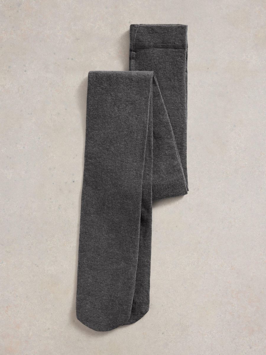 Einfarbige Strumpfhose aus Baumwollmischung