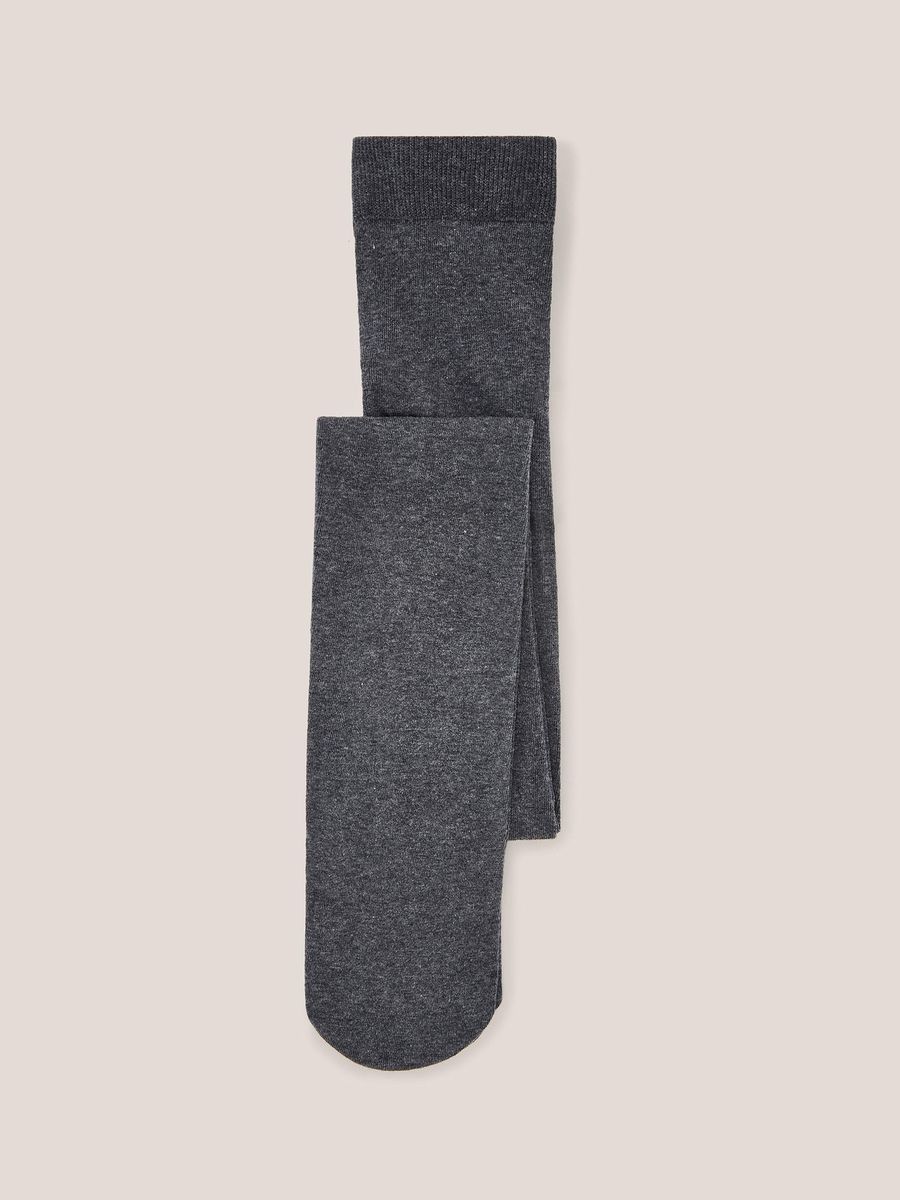 Einfarbige Strumpfhose aus Baumwollmischung