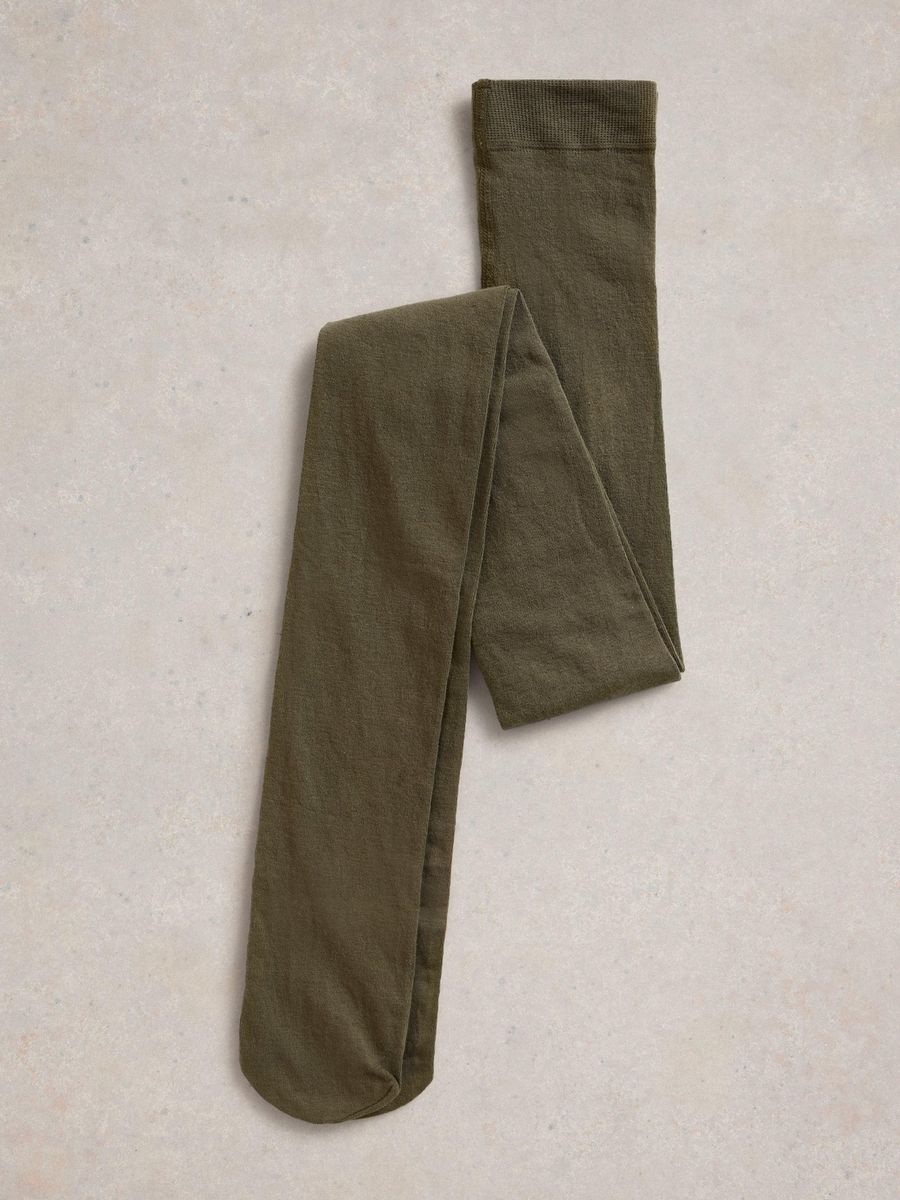 Einfarbige Strumpfhose mit Baumwollmischung