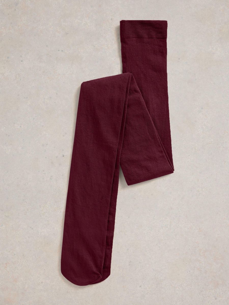 Einfarbige Strumpfhose mit Baumwollmischung