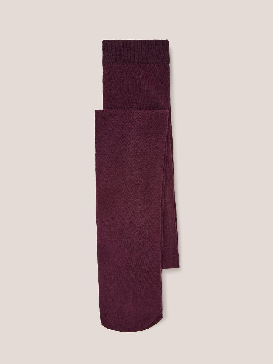 Einfarbige Strumpfhose mit Baumwollmischung
