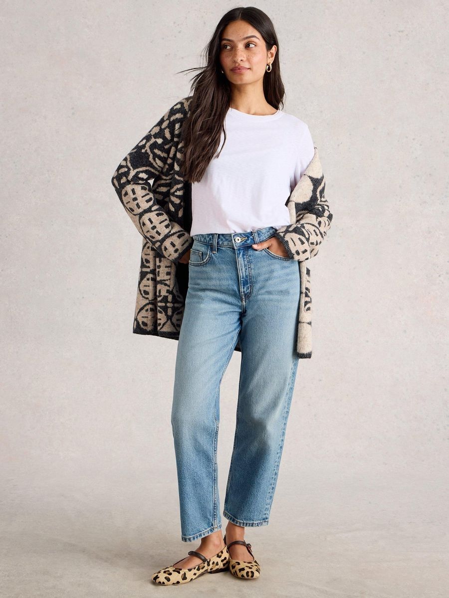 Essentielles Langarmshirt mit Rundhalsausschnitt