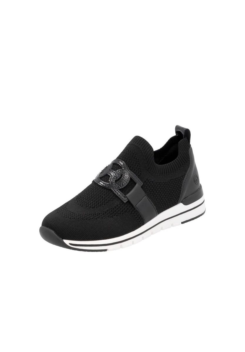 Schwarzer Strick-Slipper Komfort Sneaker