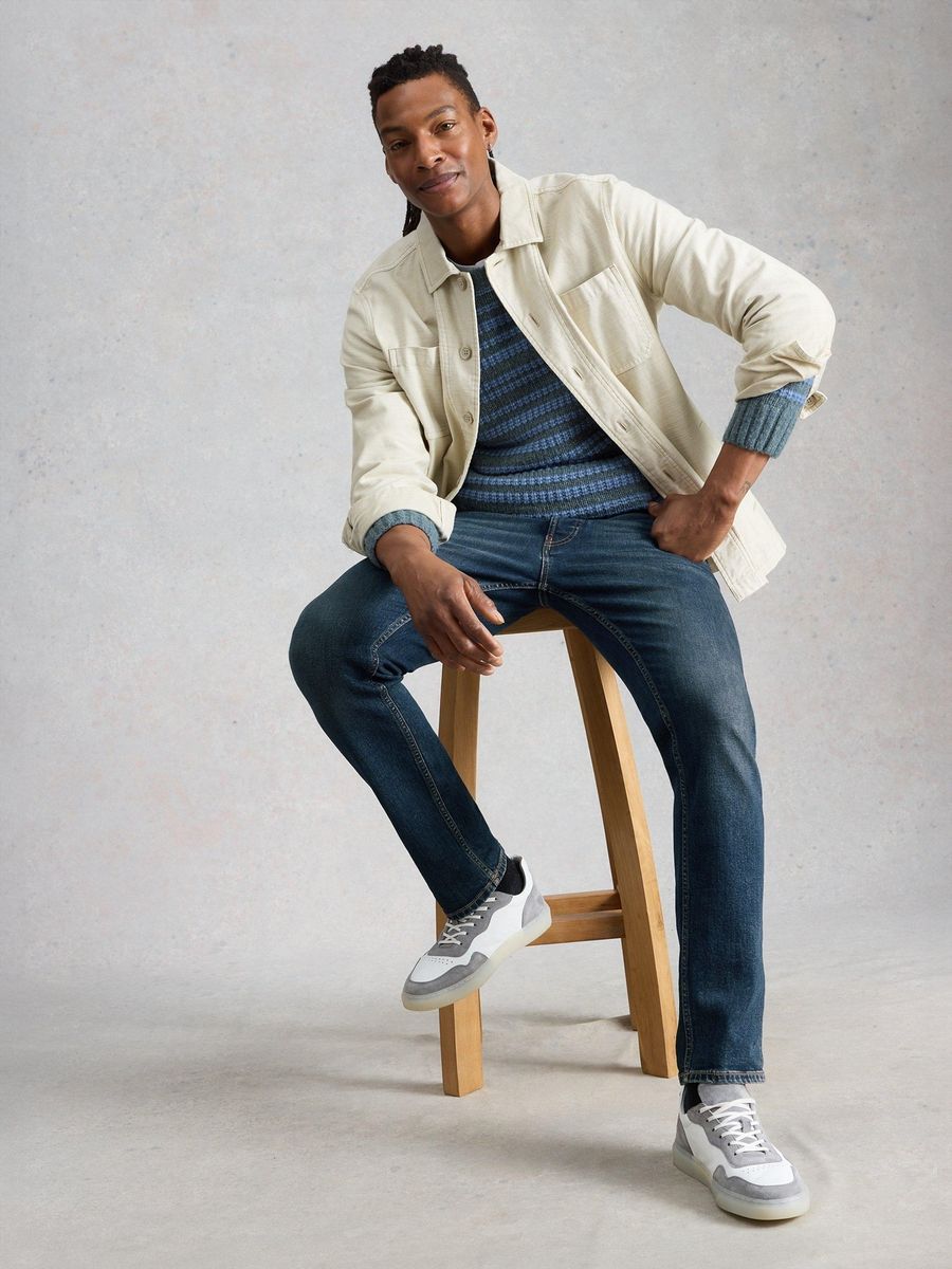 Jeans mit geradem Bein, klassische Passform