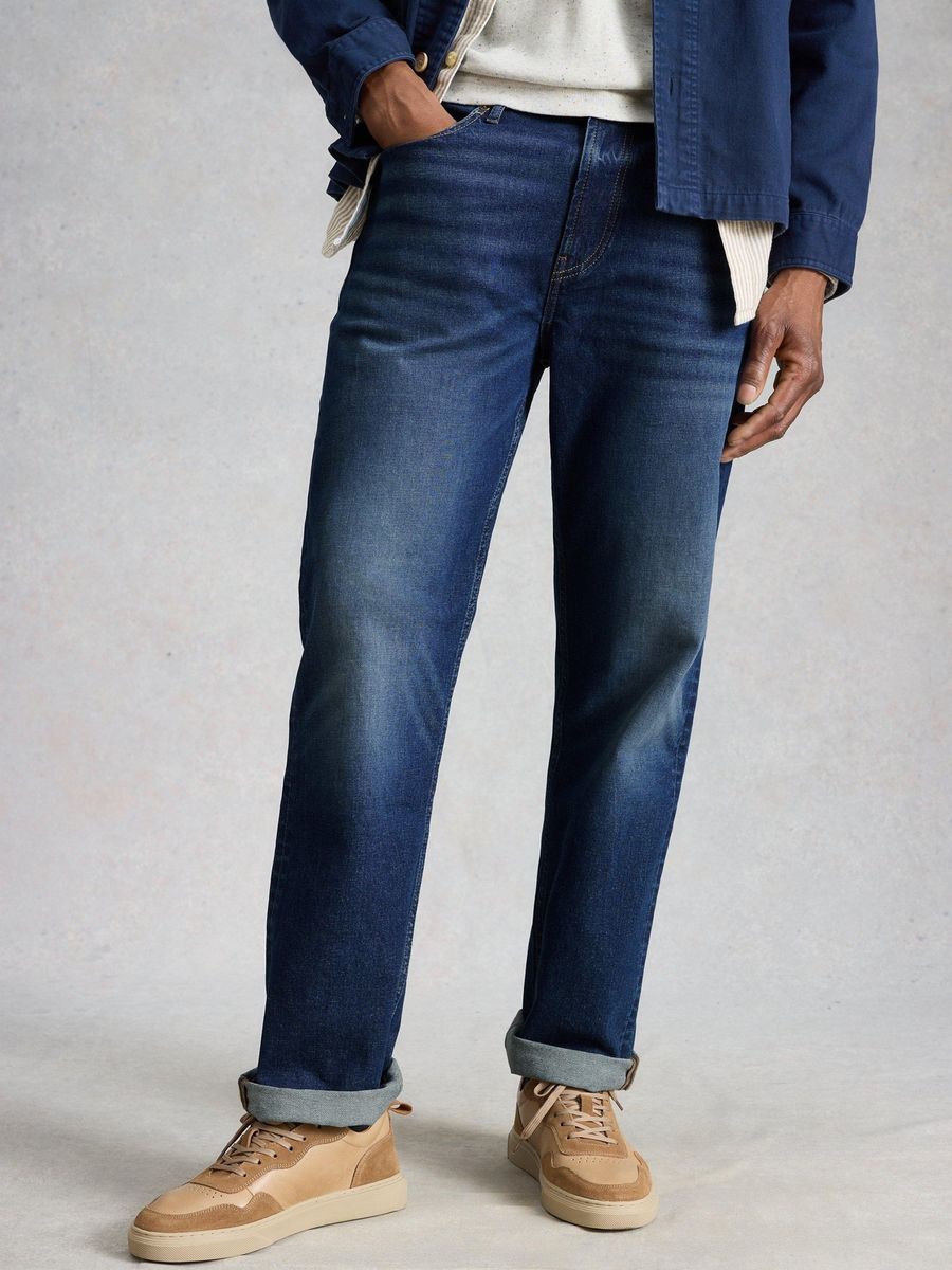 Jeans mit geradem Bein, klassische Passform