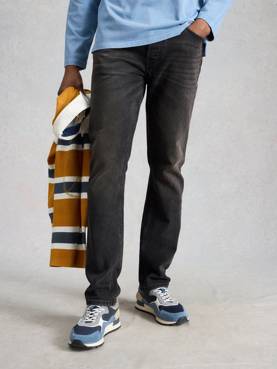 Jeans mit geradem Bein, klassische Passform