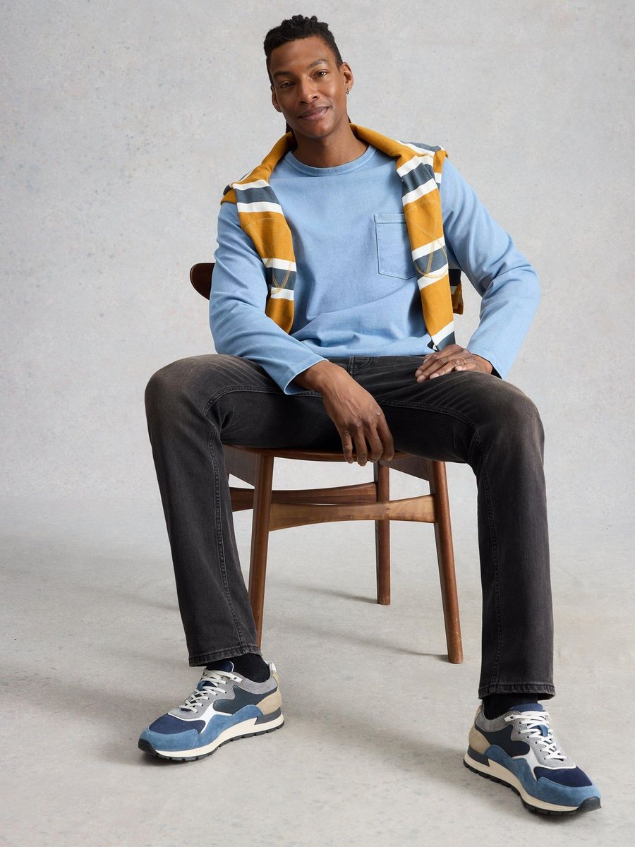 Jeans mit geradem Bein, klassische Passform