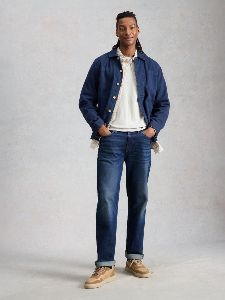 Jeans mit geradem Bein, klassische Passform