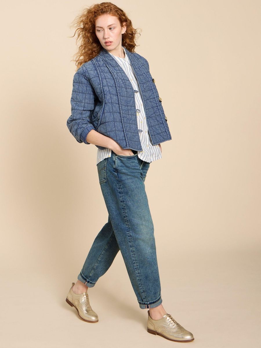 Jeans mit lockerer Passform und hoher Taille