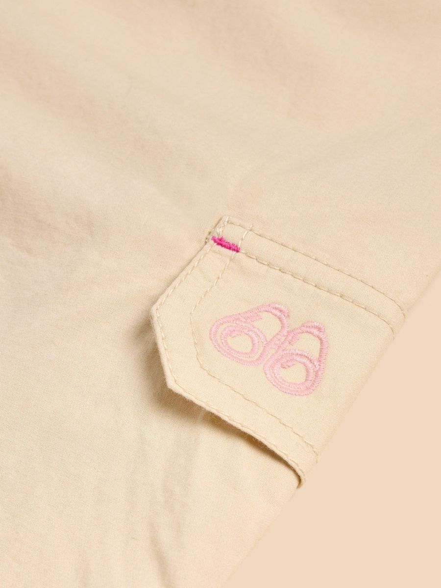 Beige Cargo-Hose mit Taschen und Umschlag