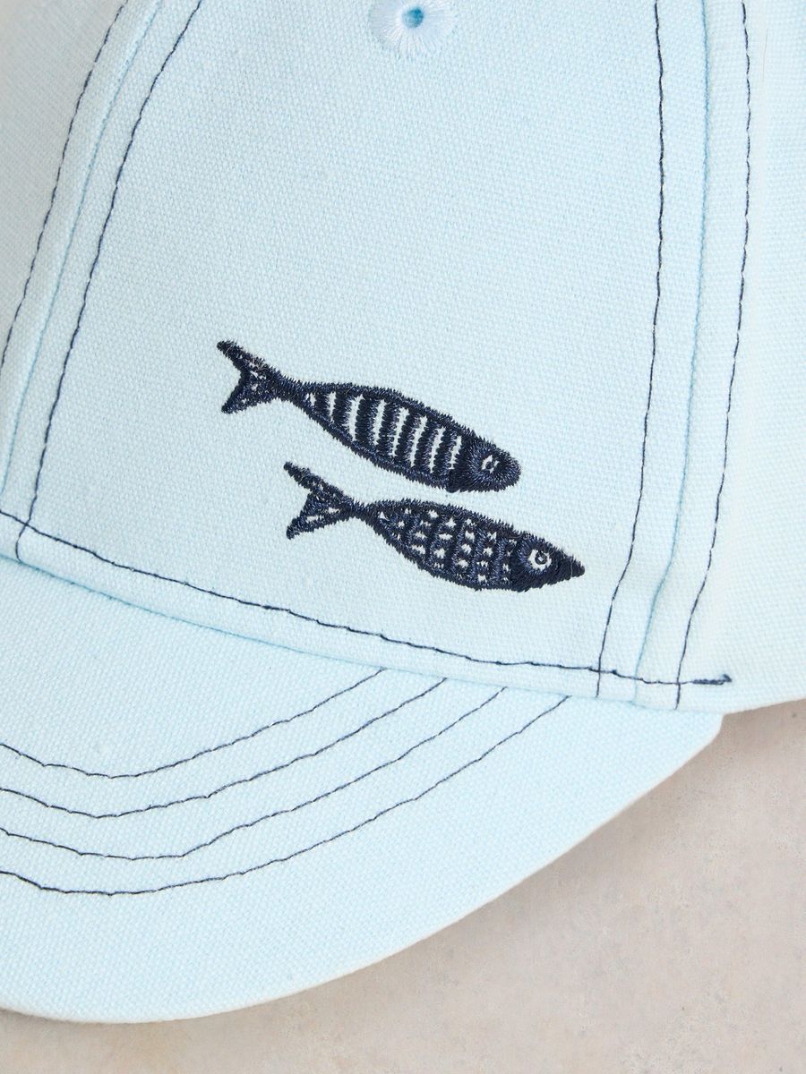 Hellblaue Baseballkappe mit Fischen für Jungen