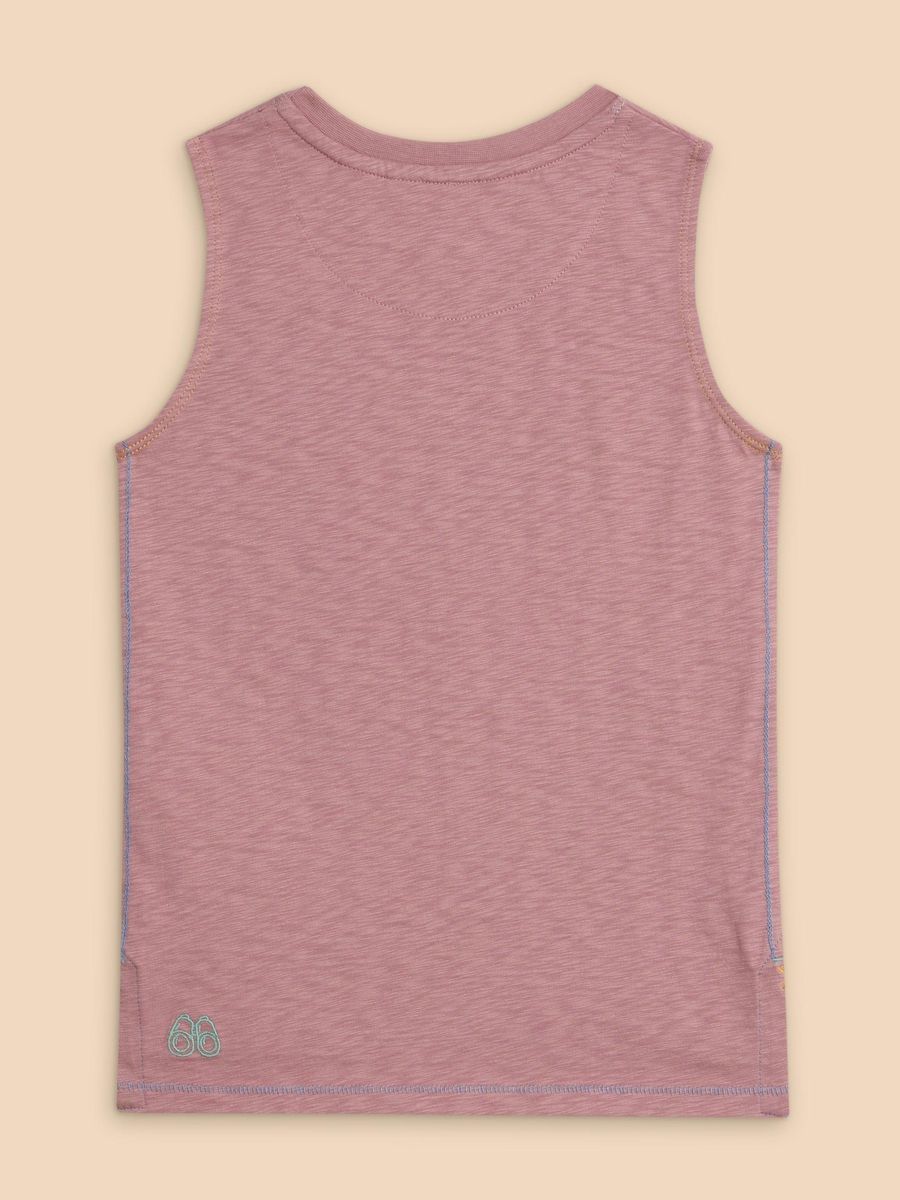 Ärmelloses T-Shirt mit Surfbrett-Grafik
