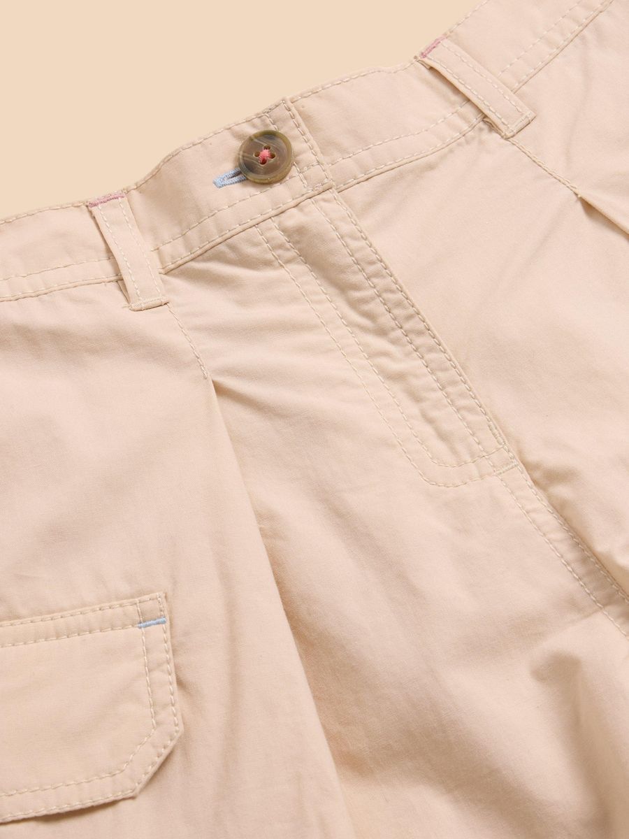Plissee-Cargo-Shorts aus Baumwolltwill