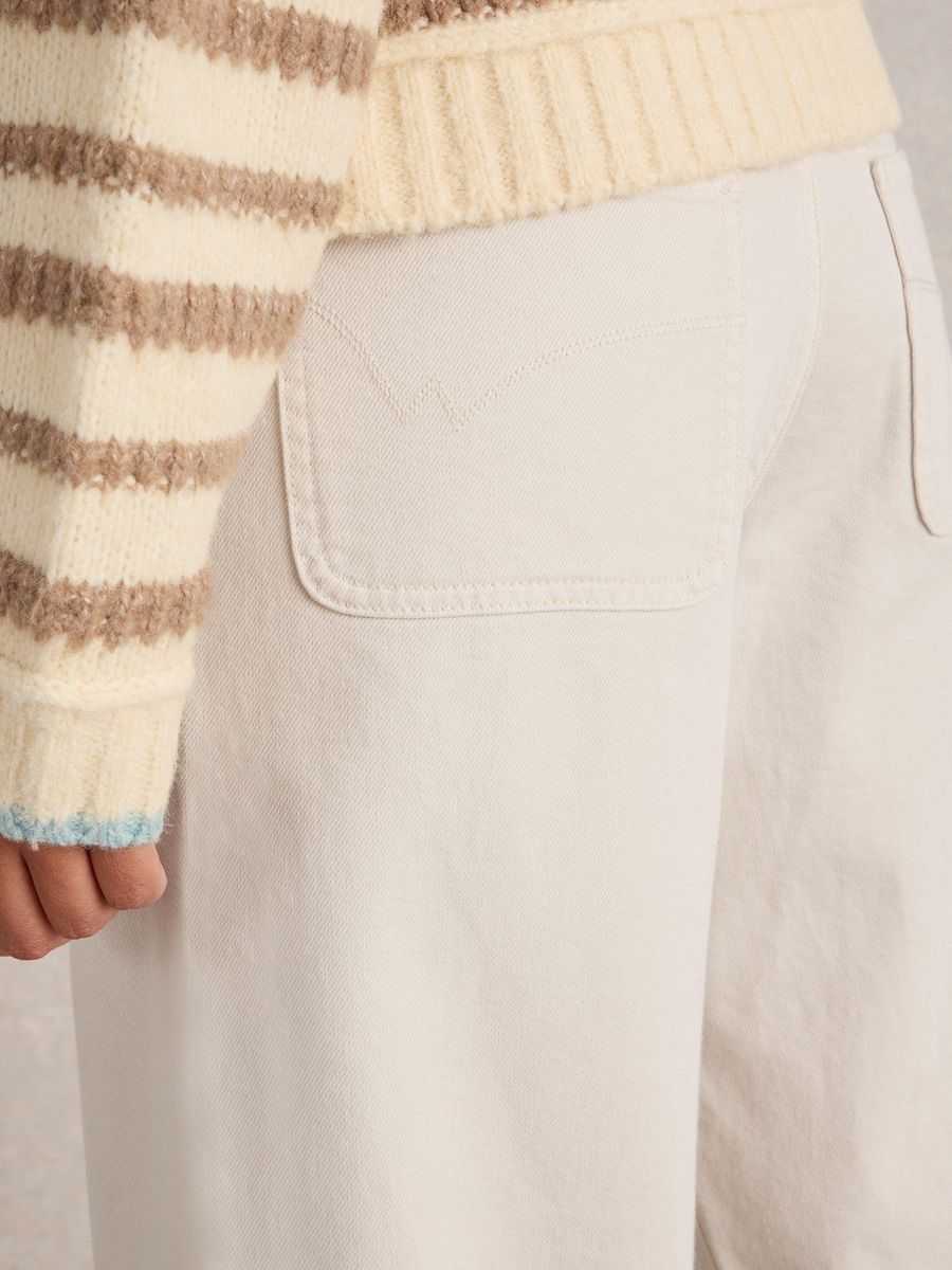 Weit geschnittene Cropped Jeans