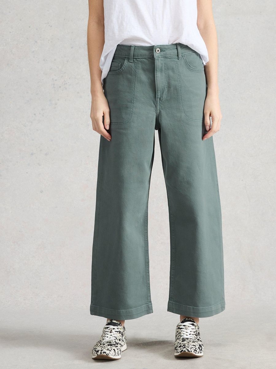 Weit geschnittene Cropped Jeans