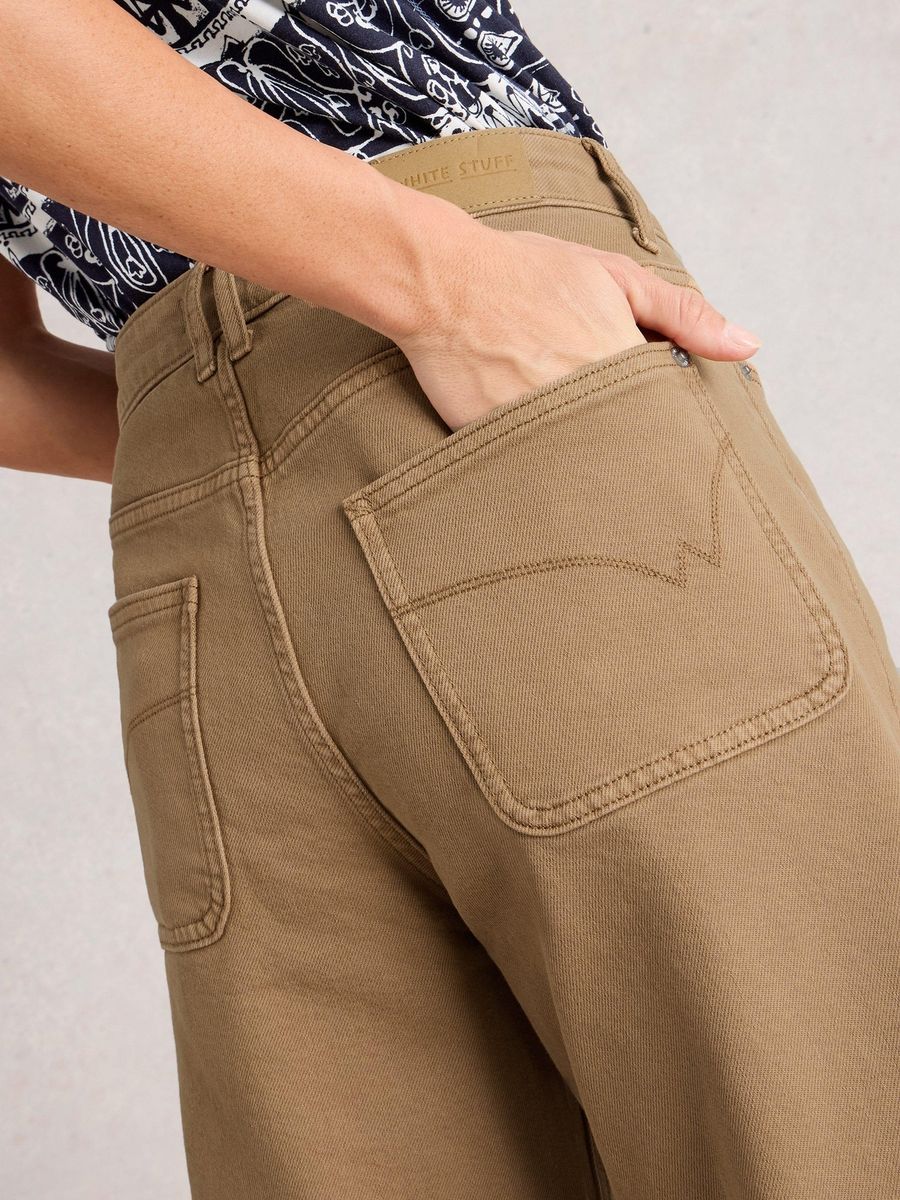 Weit geschnittene Cropped Jeans