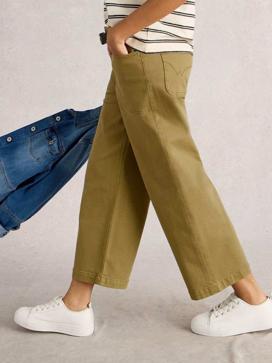 Weit geschnittene Cropped Jeans