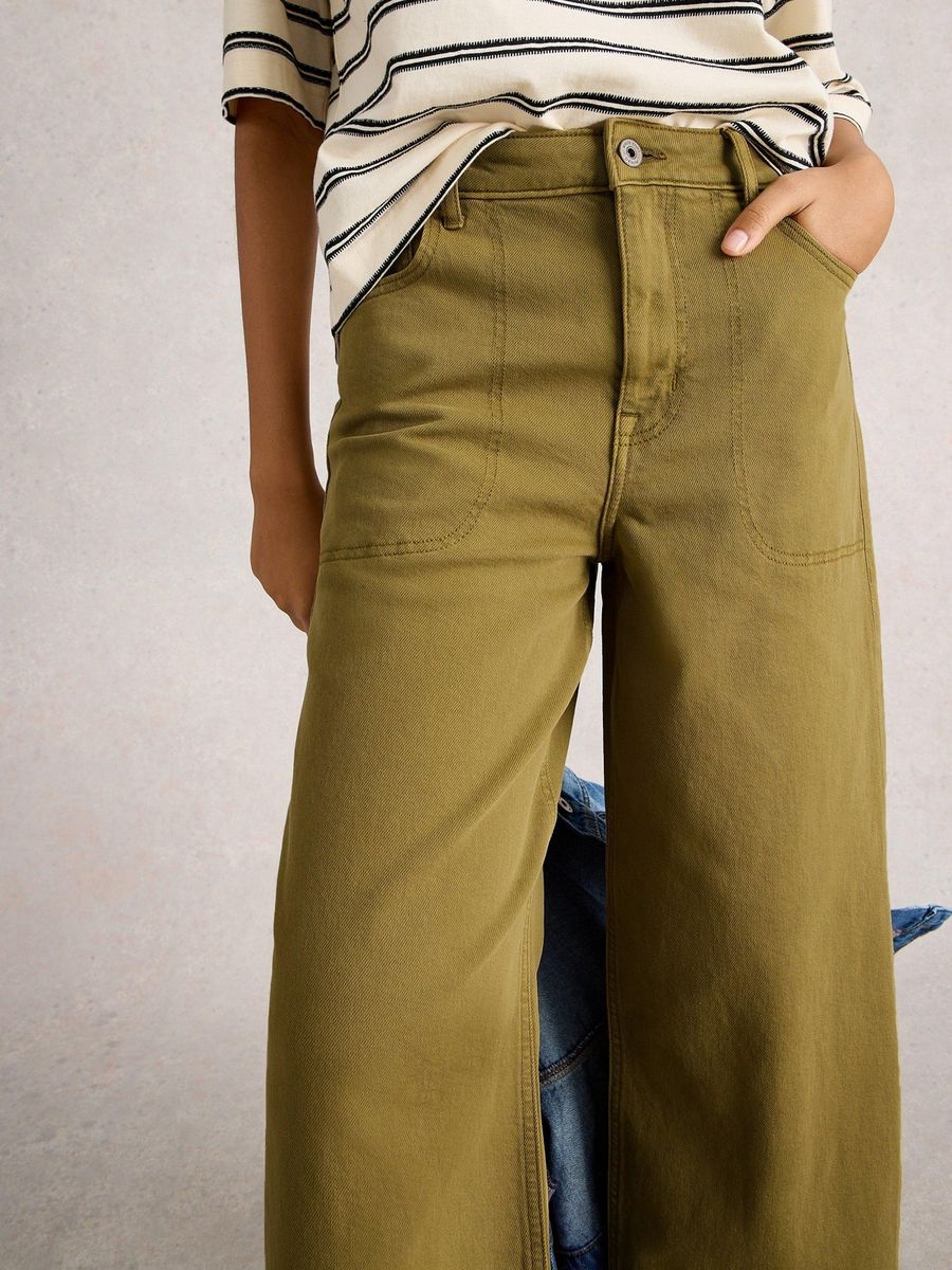 Weit geschnittene Cropped Jeans