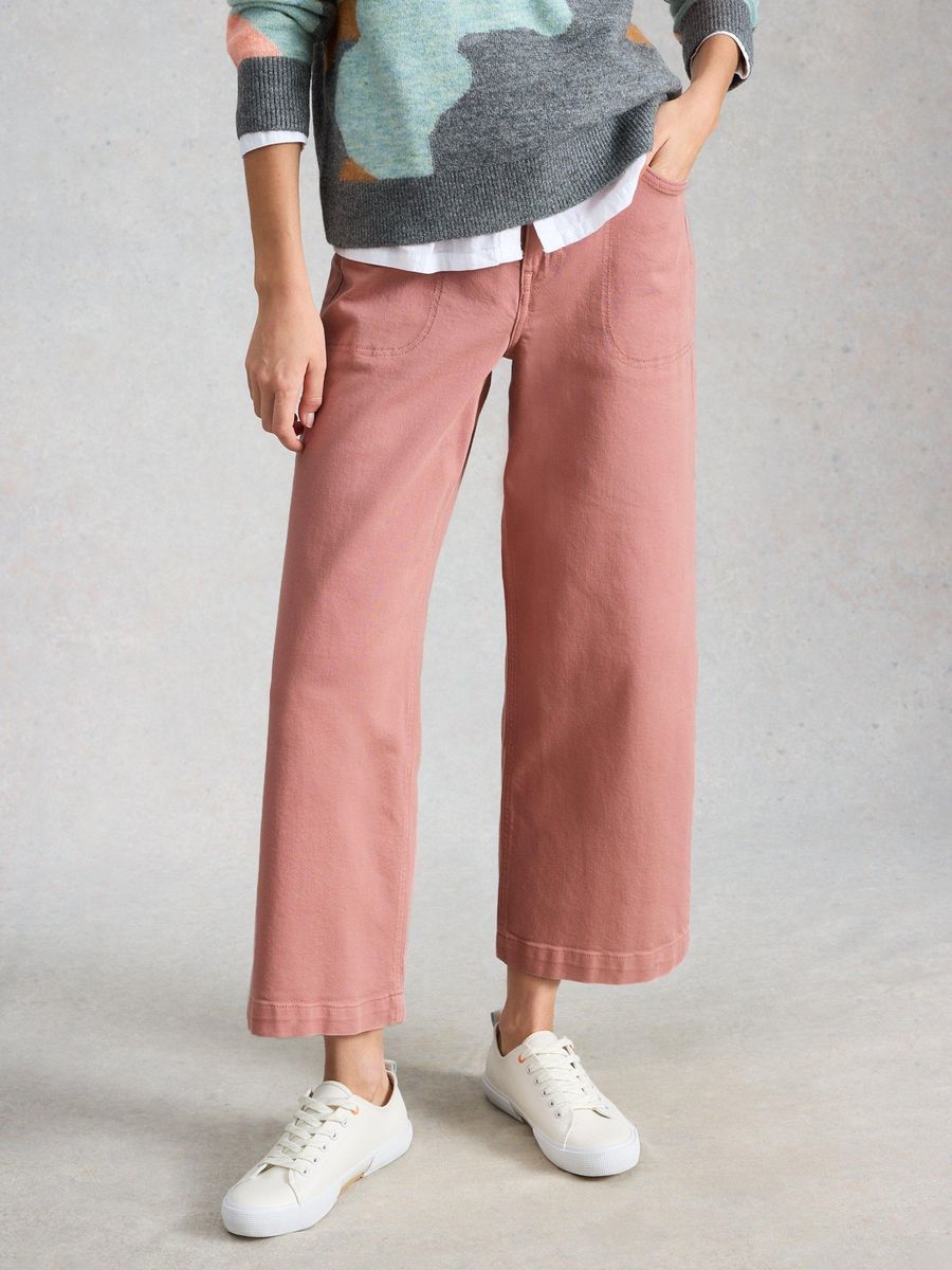 Weit geschnittene Cropped Jeans