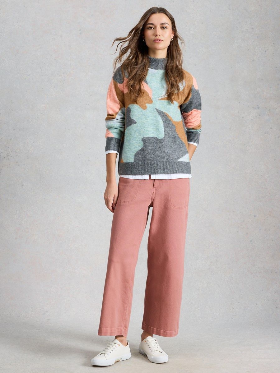 Weit geschnittene Cropped Jeans